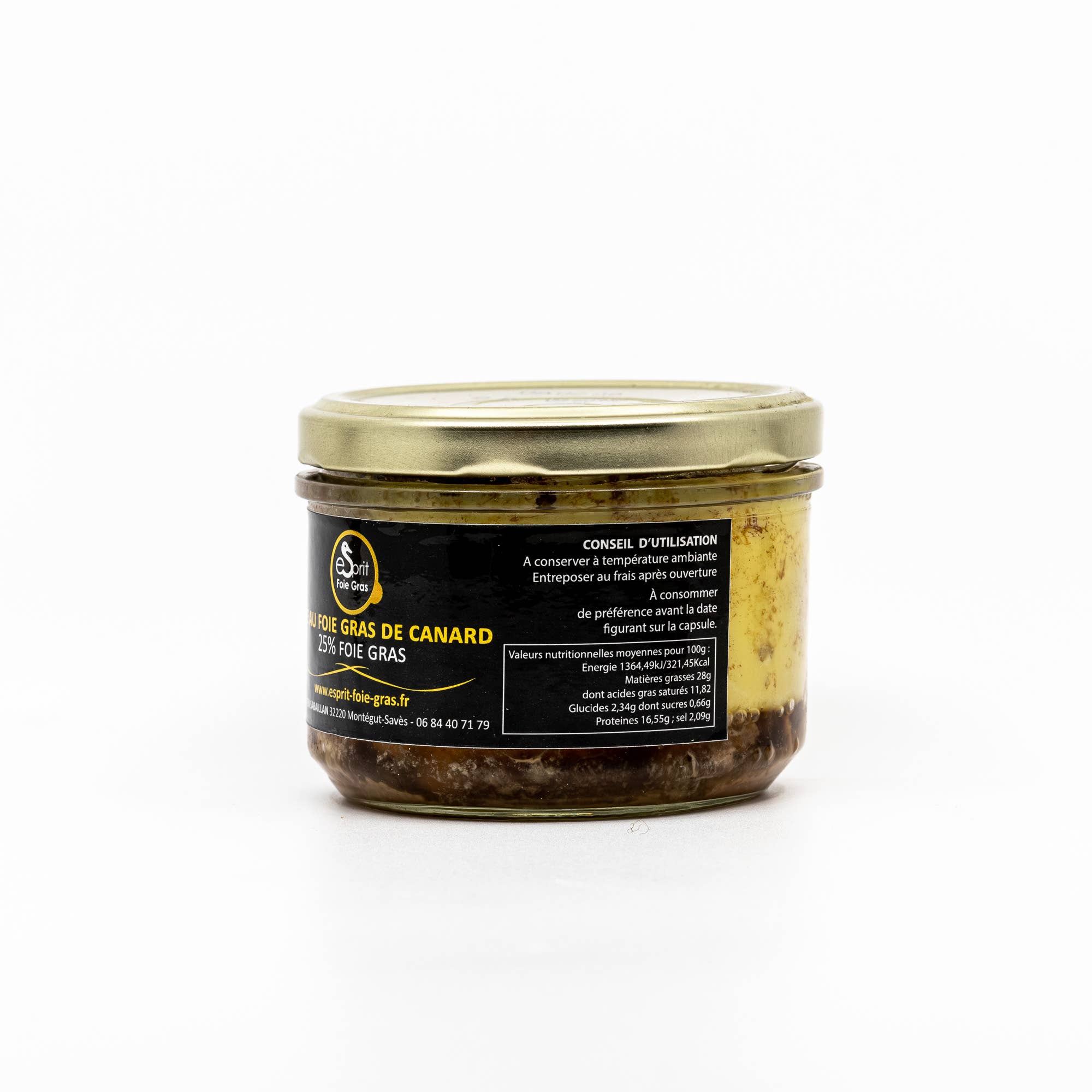 Esprit Foie Gras – Großhandel Haltbares Fertiggericht – Enten-Foie-gras-Pâté (25 % Foie gras) 200 g1