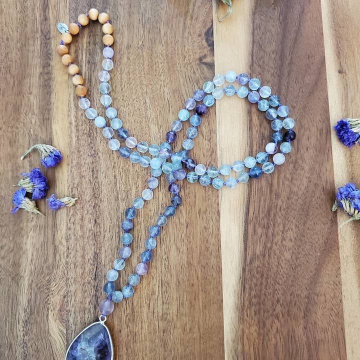 Fluorite Mala Necklace for wholesale by humble heart