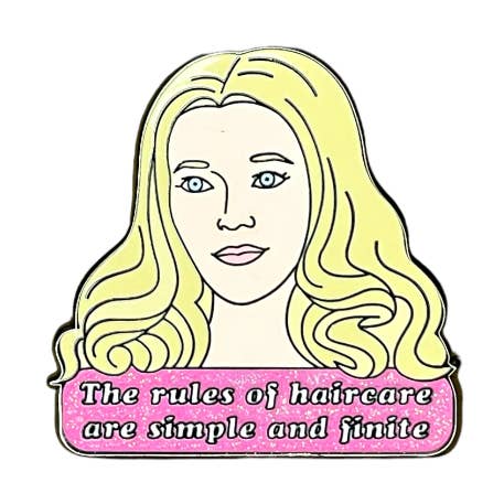 Anstecknadel aus Emaille, inspiriert von Elle Woods, für den Großhandel von twistedEGOS llc