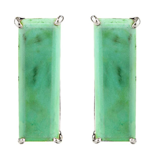 Bounkit - Wholesale Stud/Post Earrings - Chrysoprase Earrings0