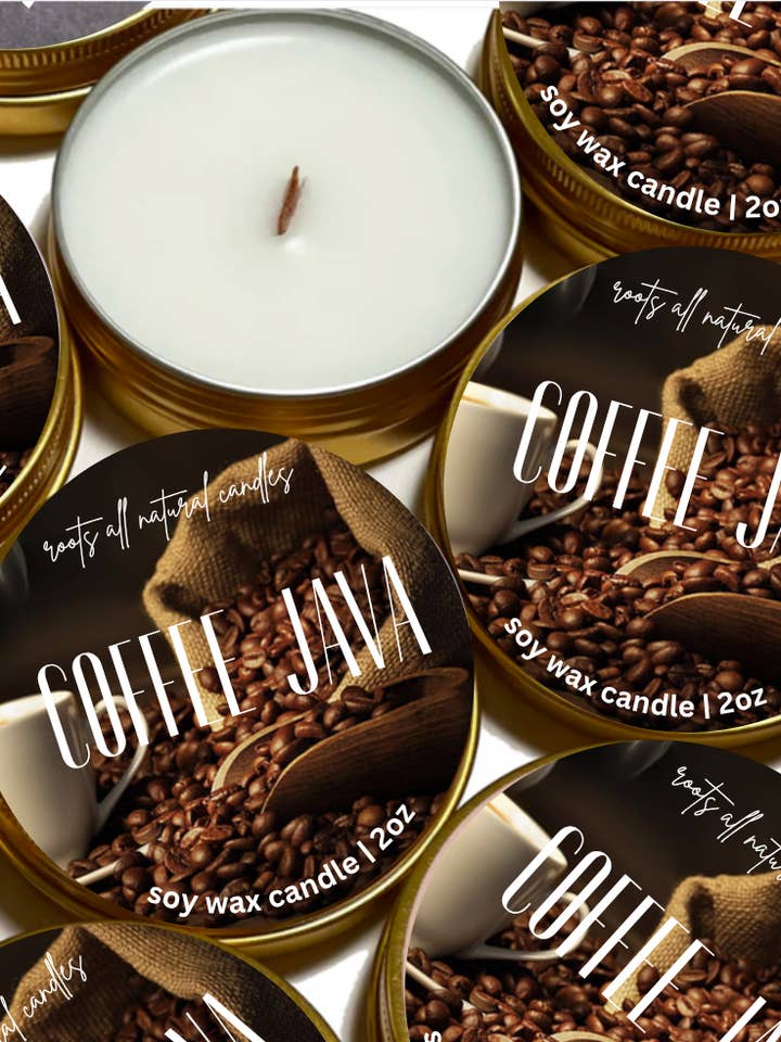 Coffee Java | 2oz for wholesale by Roots Natural Candles