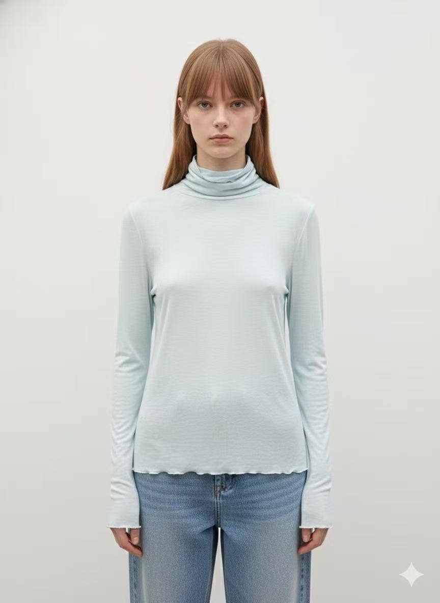 AMELÉ - Wholesale Knit Top - Women's - Turtleneck cashmere sweater1