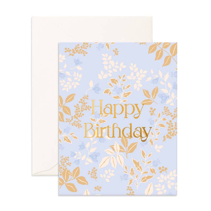 Birthday Cornflower Greeting Card for wholesale by Fox & Fallow