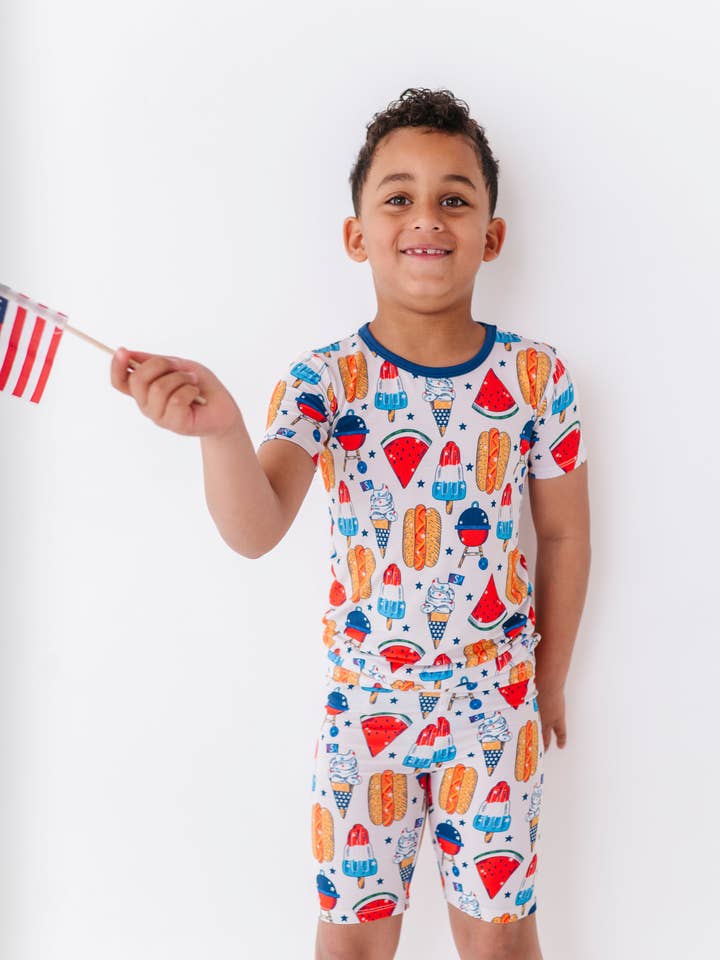 Kiki + Lulu - Wholesale Sleepwear Set - Kids - Red, White & BBQ Kids Pajamas