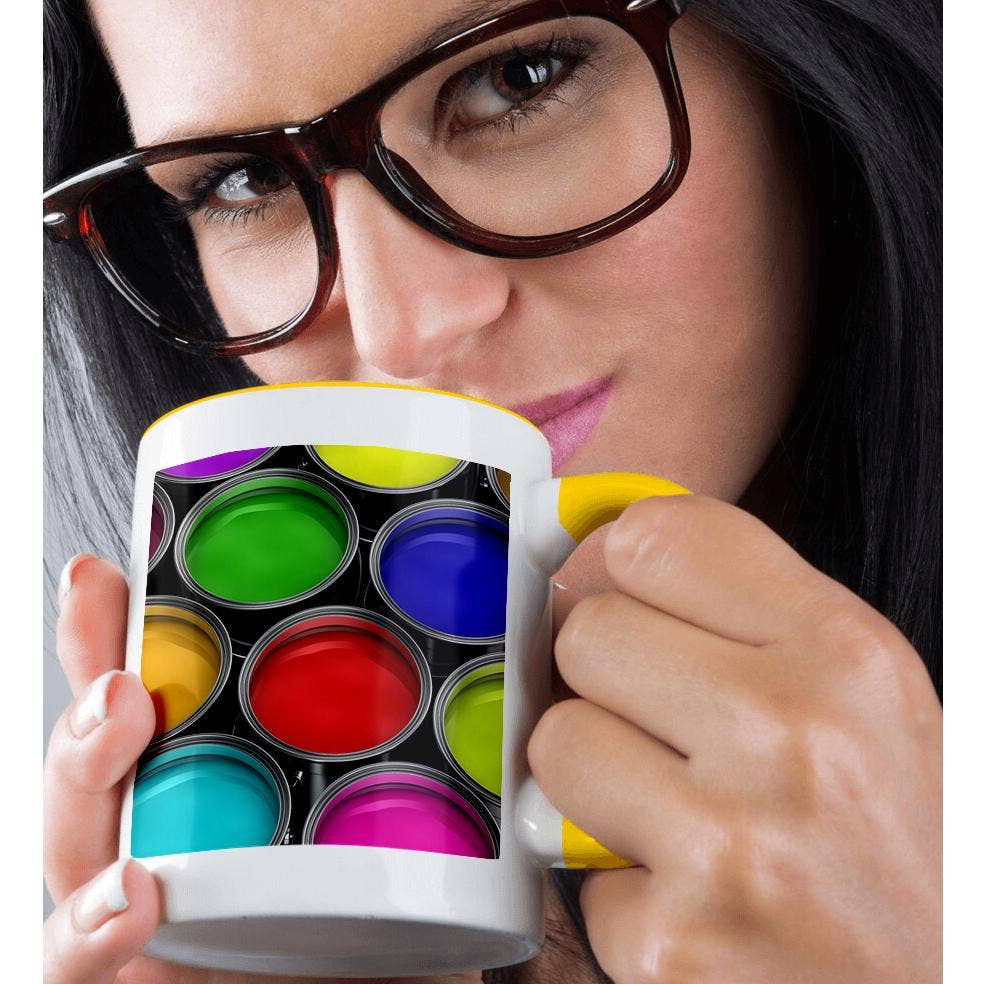 3dRose – wholesale Coffee mug – 3dRose, Paint Cans Buckets Colorful Vivid Colors Red Blue Green Painting, Mug1