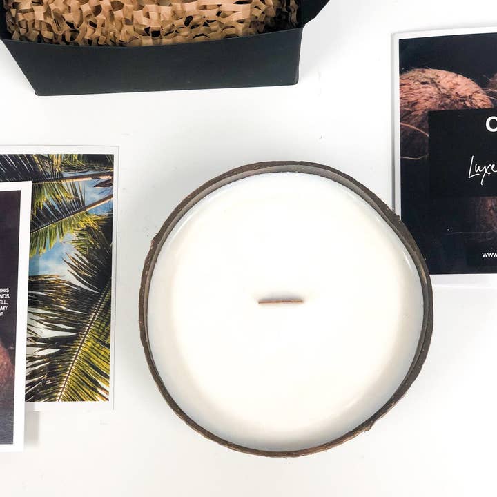 The Luxe Candle Co – Großhandel Kerze im Glas / gefüllte Kerze – 100% BIO-KOKOSNUSS-MASSAGEKERZE