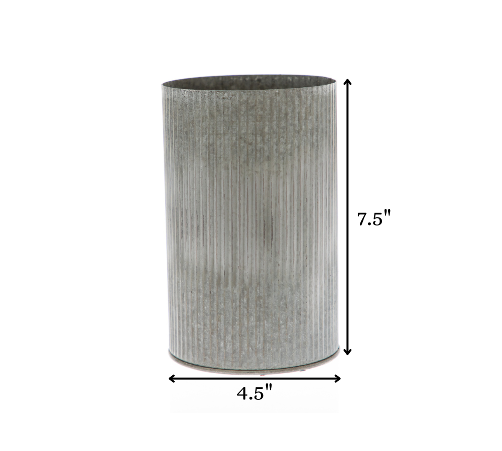 UNIMIX FLORAL - Vendita all'ingrosso Vasi - Vaso in latta zincata per matrimoni, eventi e uso quotidiano 4,5x7,5"1