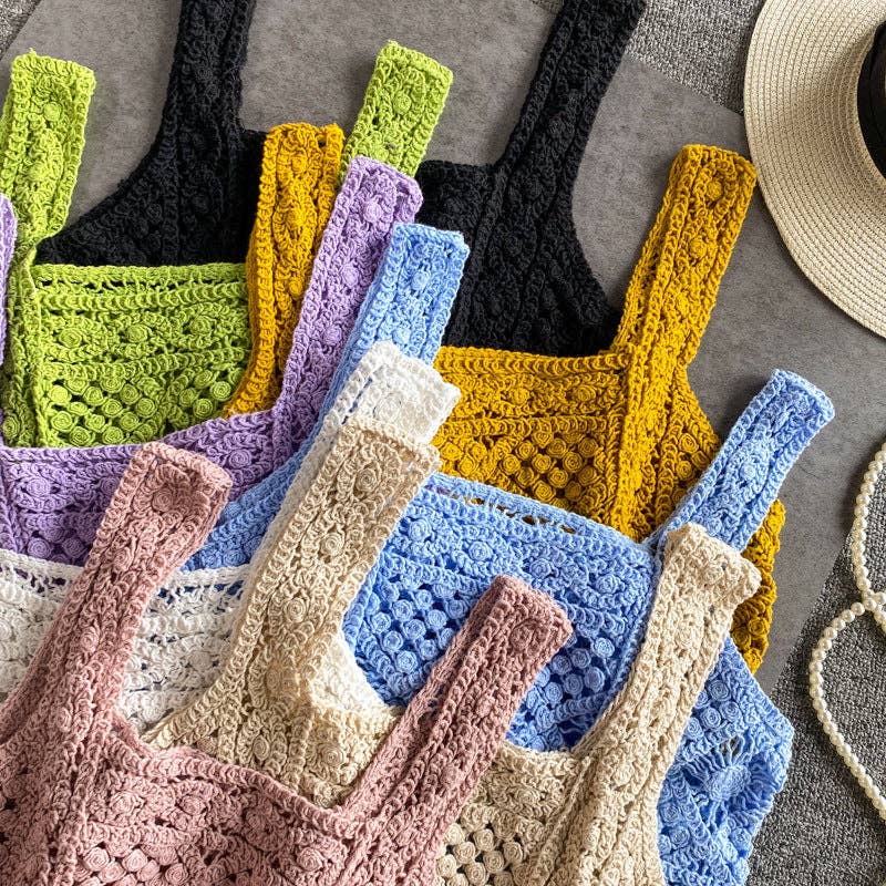 Funkyrel® Atzbranding Limited – Großhandel Camisole – Damen – Crosa - Vintage Häkel-Design Camisole - Ein Perfektes Sommer-Top Tank9