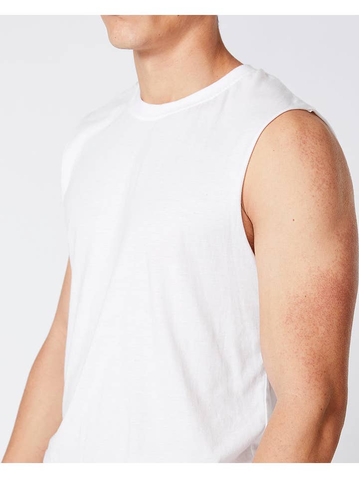 Blanc Chemise Muscle en bambou en vente sur Faire4