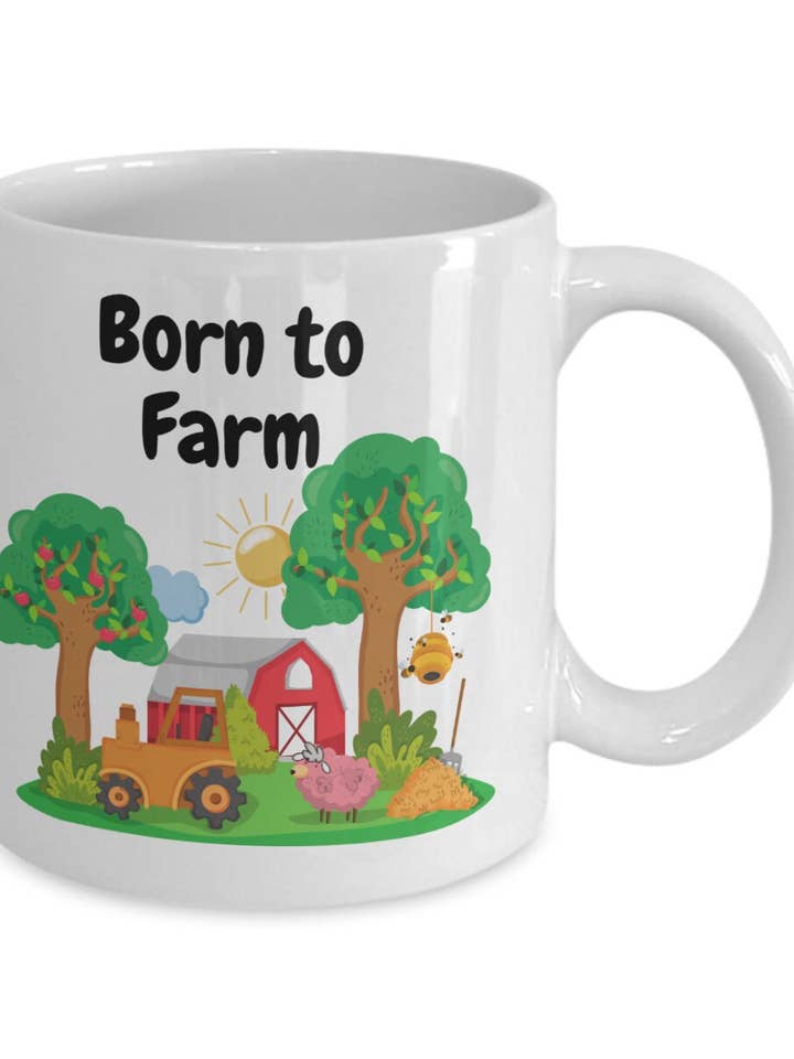 Born To Farm - Farmers Mug, Gift For A Farmer Farmer Present for wholesale by Happy Jan Designs