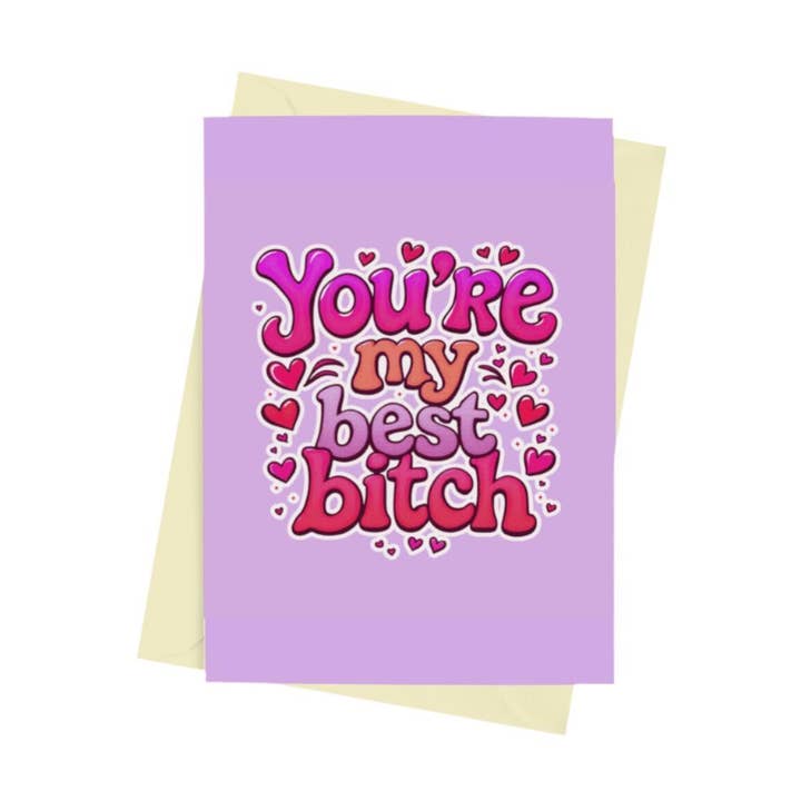 Du bist meine beste Freundin (Text) Karte für den Großhandel von Scouse Bird Shop