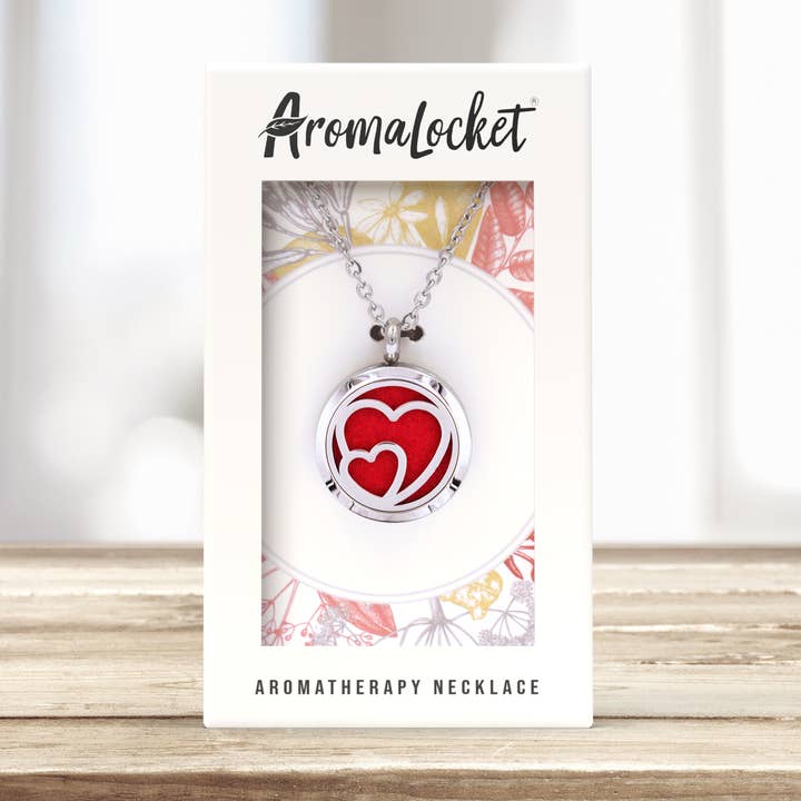 Matrix Aromatherapy - Wholesale Aromatherapy Necklace - Hearts Essential Oil Diffuser Necklace - Mini