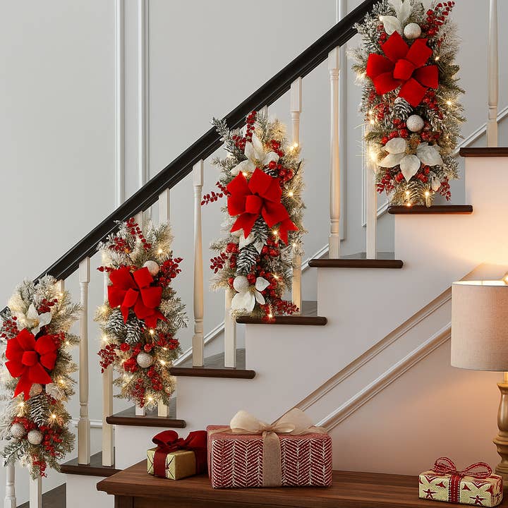 Lighted Christmas Wreath – Festive Door & Home Decor for wholesale by Haaro