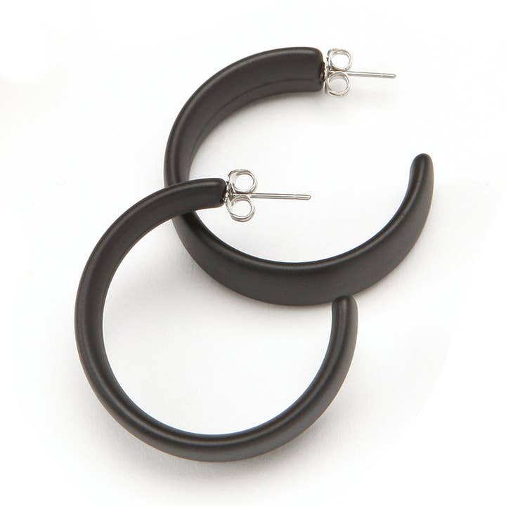 Camille Barile Earring Matte Black for wholesale by PONO by Joan Goodman