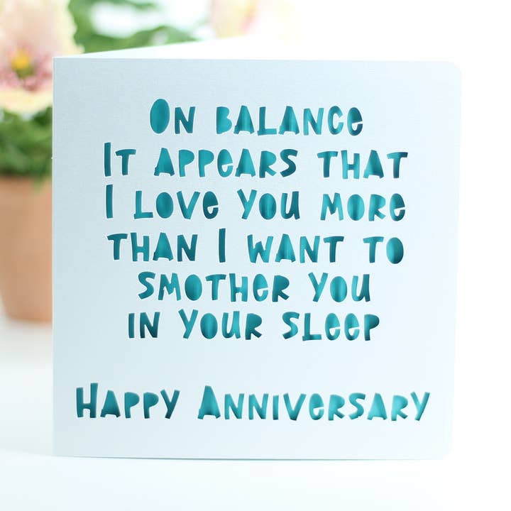 På balancen ser det ud til, at jeg elsker dig mere - kærlighedskort for engroshandel hos Paradise Papercraft