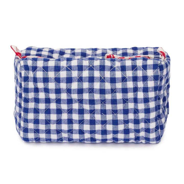 Borsa Mini Trapuntata a Quadretti | Blu per la vendita all'ingrosso da parte di Bridie & Bert