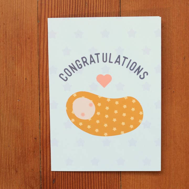 Congratulations (Baby) Greeting Card for wholesale by Petit Hibou