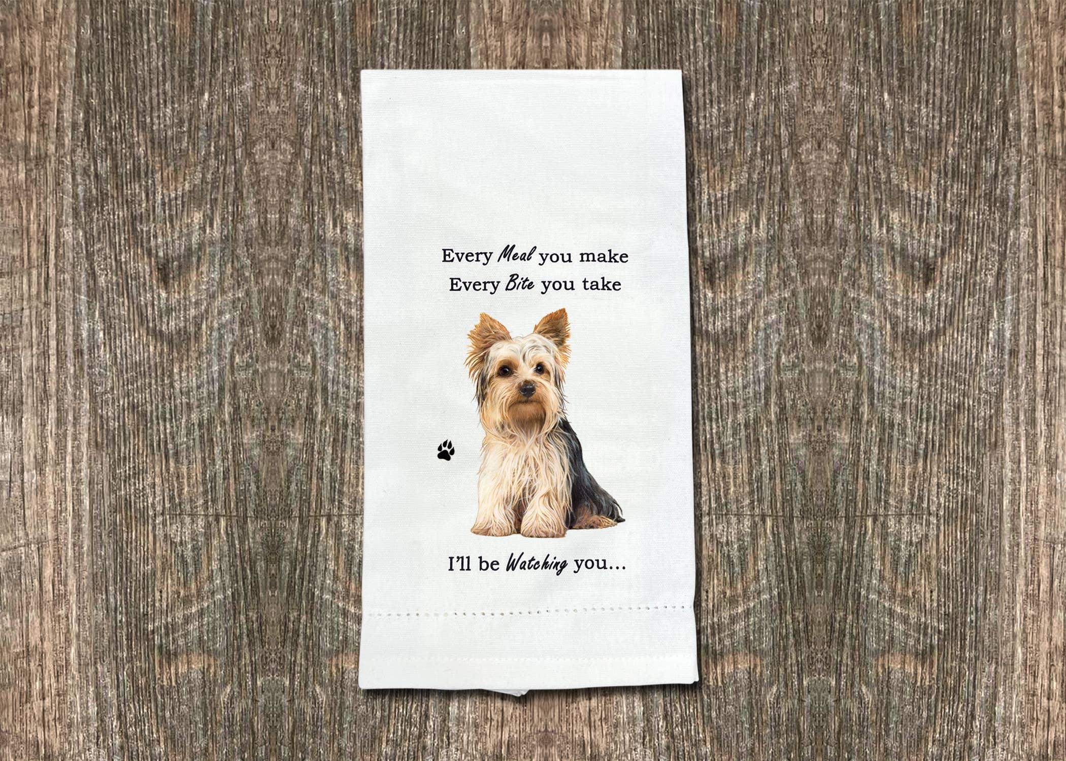 E&S Pets - Wholesale Tea Towel - Yorkie Kitchen Towel4