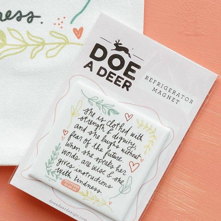 Doe A Deer - Wholesale Magnet - Proverbs 31 Refrigerator Magnet | Mother's Day | Faith