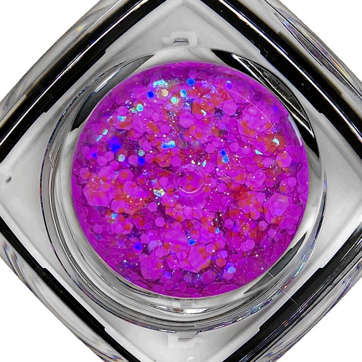 Neon Purple face & Body Glitter Gel for wholesale by Elektra Cosmetics