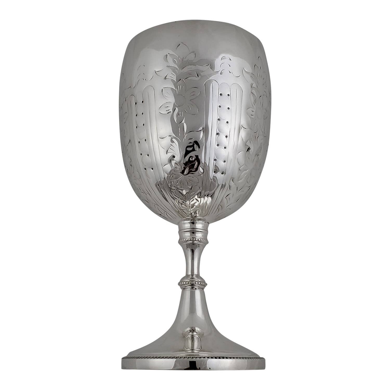 Corbell Silver - Wholesale Drinking Glass/Cup - Large Sussex 10.5" Chalice Cup Silver Plate. SKU #: WGT01605.1