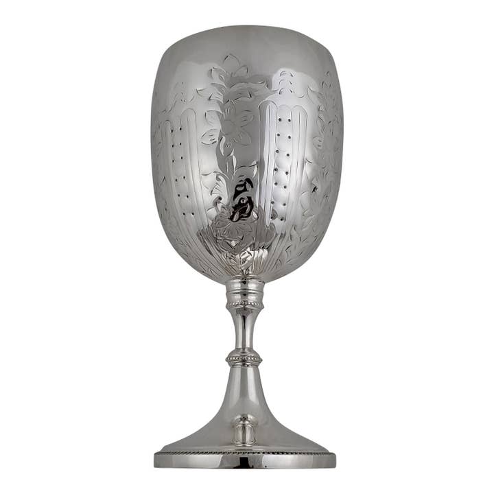 Corbell Silver - Wholesale Drinking Glass/Cup - Large Sussex 10.5" Chalice Cup Silver Plate. SKU #: WGT01605.1