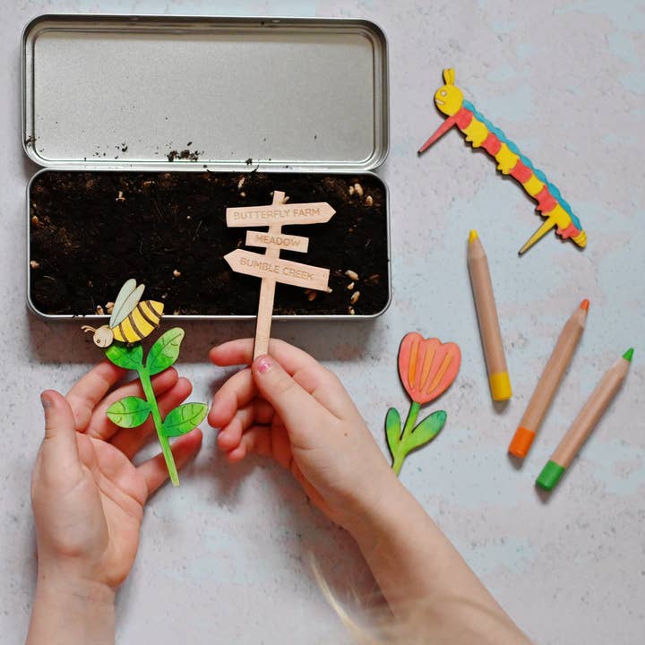 Cotton Twist - Wholesale DIY Craft Kit - Kids - Make Your Own Mini Beasts Garden
