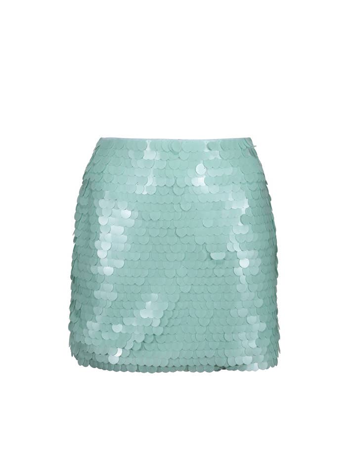 Storm Label - Wholesale Rok - Dames - Mintgroene rok met schijfjes9