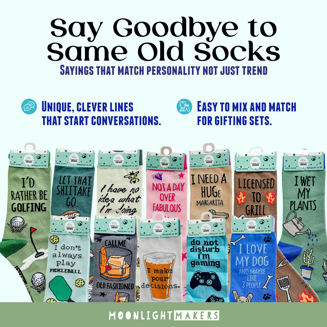 Moonlight Makers - Vendita all'ingrosso Calzini - Unisex - I'd Rather Be Golfing - Divertenti calzini unisex - Regalo per il golf11