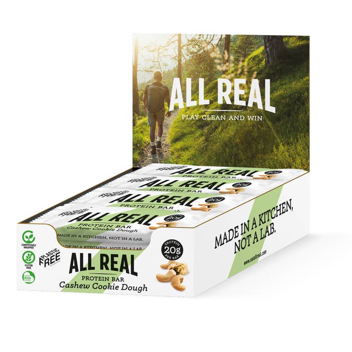 All Real Nutrition – Großhandel Snack-Riegel – Cashew-Keksteig 100% natürlicher Proteinriegel