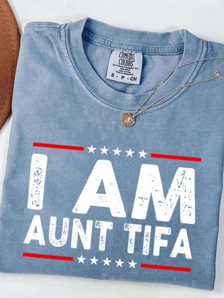 Glaime - Wholesale T-Shirt (Graphic) - Women's - Comfort Colors I Am Aunt Tifa Tee, Funny Aunt Tifa Sweater2