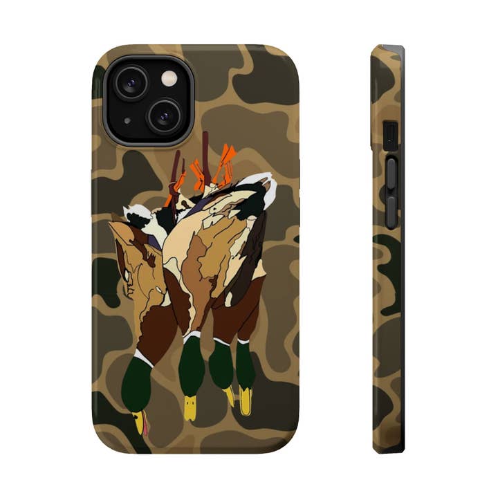 Old School Camouflage Mallard Duck Hanging Hunting Tough Magnetic iPhone Case for wholesale by Grassy Creek Designs