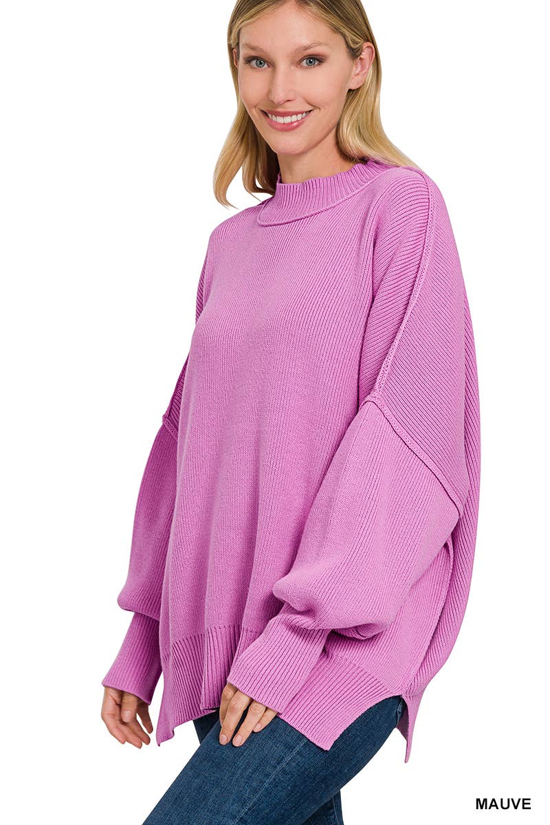 42POPS – wholesale Pullovertröja - Dam – ...._ SI-25416 SIDOSPRÄCKAD ÖVERSTOR TRÖJA38