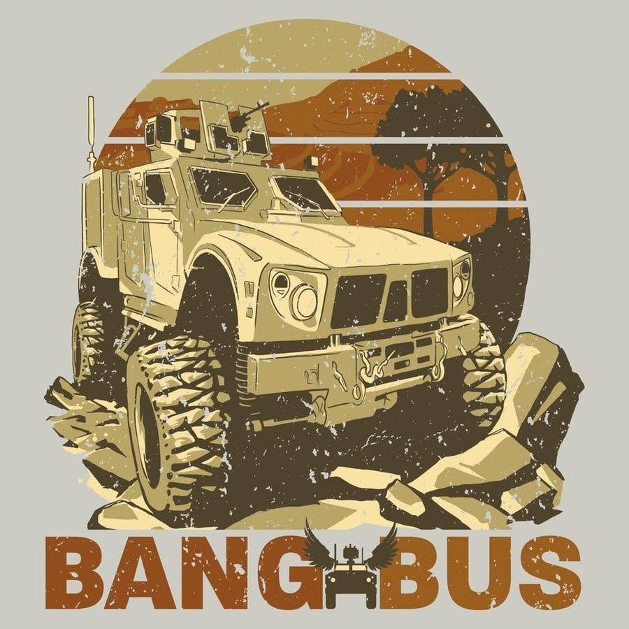 Grunt Style - Wholesale Screen Printed T-Shirt - Men's - Bang Bus T-Shirt - Sand1