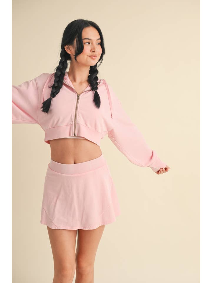 KIMBERLY C - Wholesale Hoodie - Women's - Mineral Wash Oversized Crop Hoodie8