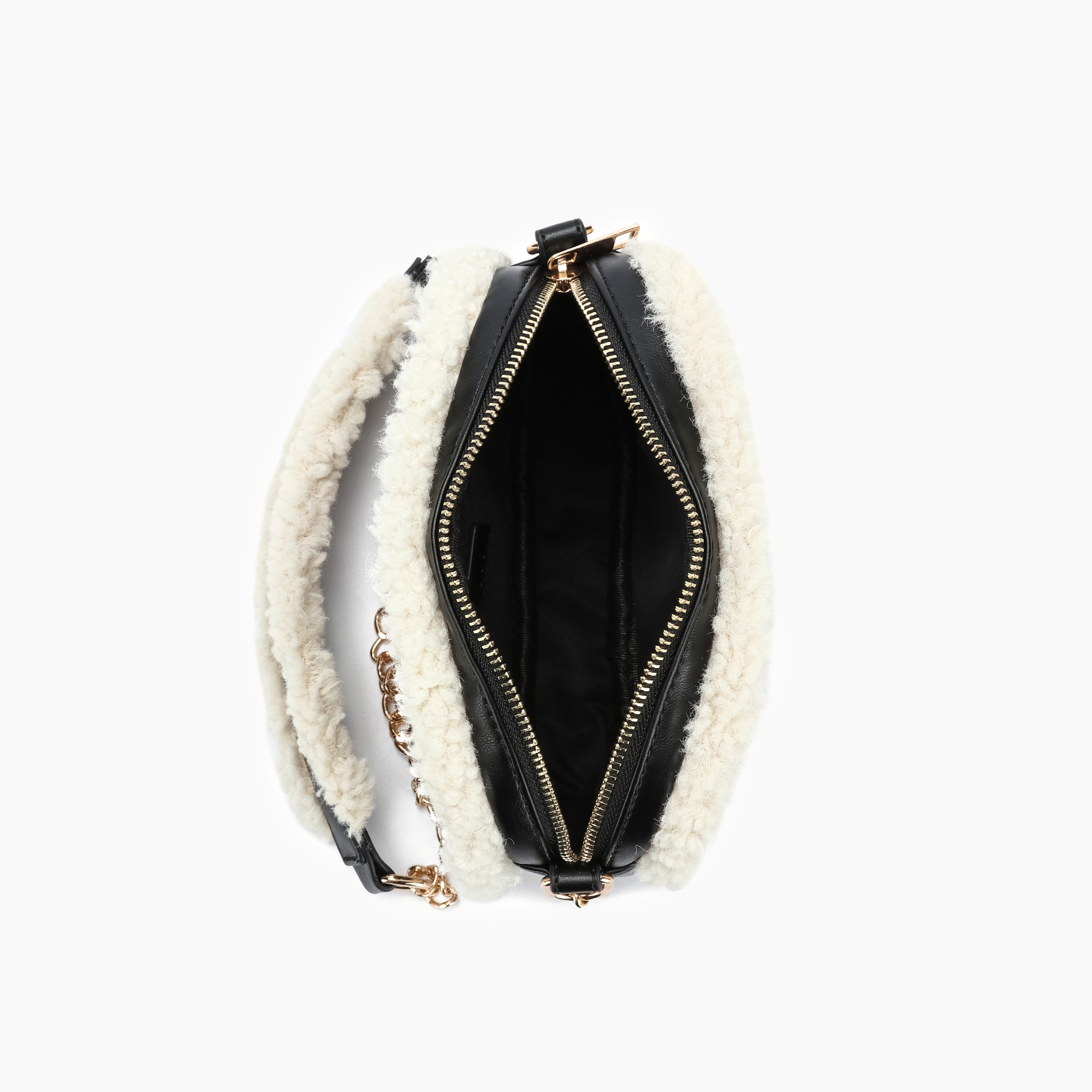 Like Dreams - Vente Sac à bandoulière – femme - Holly Sherpa Sac Bandoulière en Similicuir Végétalien Chic et Chaud pour l'Hiver11