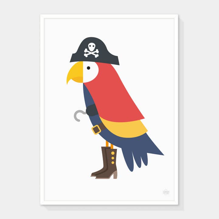 Pirate Parrot Art Print por atacado de Showler and Showler