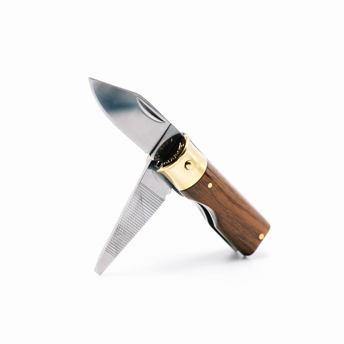 CALIBER GOURMET / CAMPCO - Wholesale Pocket Knife/Holder - Shotgun Shell Knife with Brass and Mahogany Wood Handle