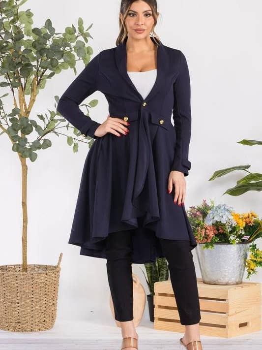 Cardigan Crepe Hi-lo HH744R-S2 per la vendita all'ingrosso da parte di H&H Fashion Inc.