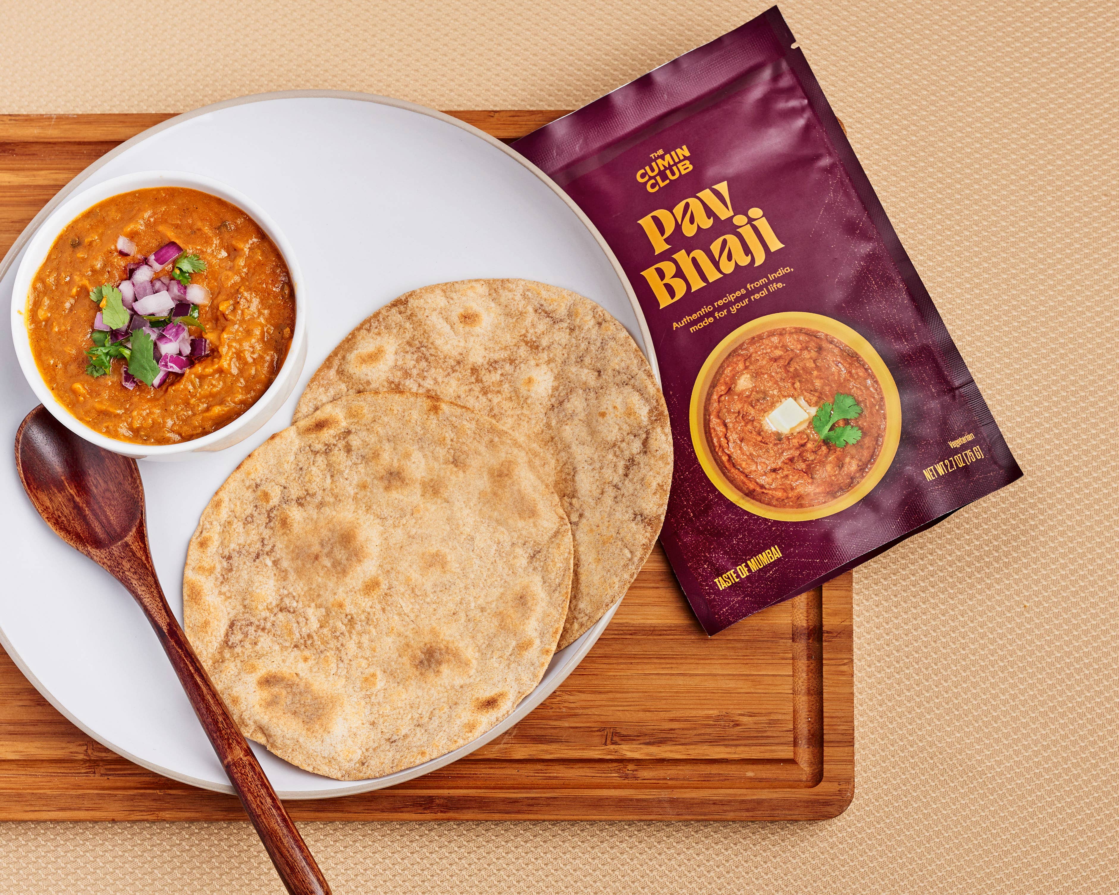 The Cumin Club - Wholesale Shelf Stable Prepared Meal - The Cumin Club Pav Bhaji - Ready to eat Indian Meal 2