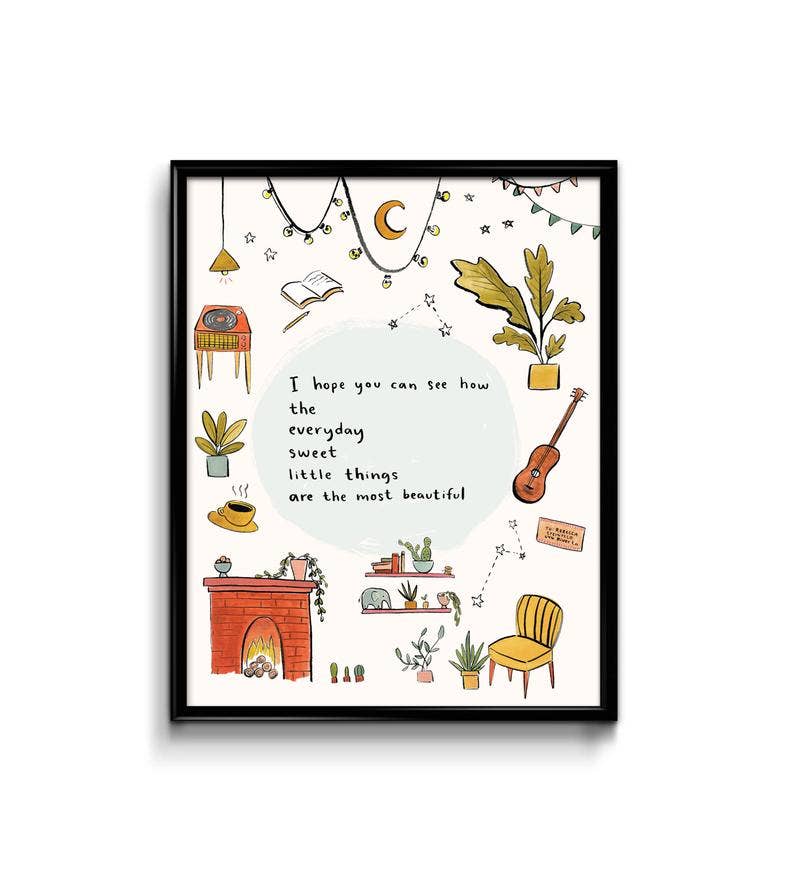 Abbie Ren Illustration – Engroshandel Kunsttryk – Jeg håber du kan se kunst Print 8x102