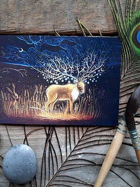 The Old Ones Greetings Card for wholesale by Hannah Willow Art