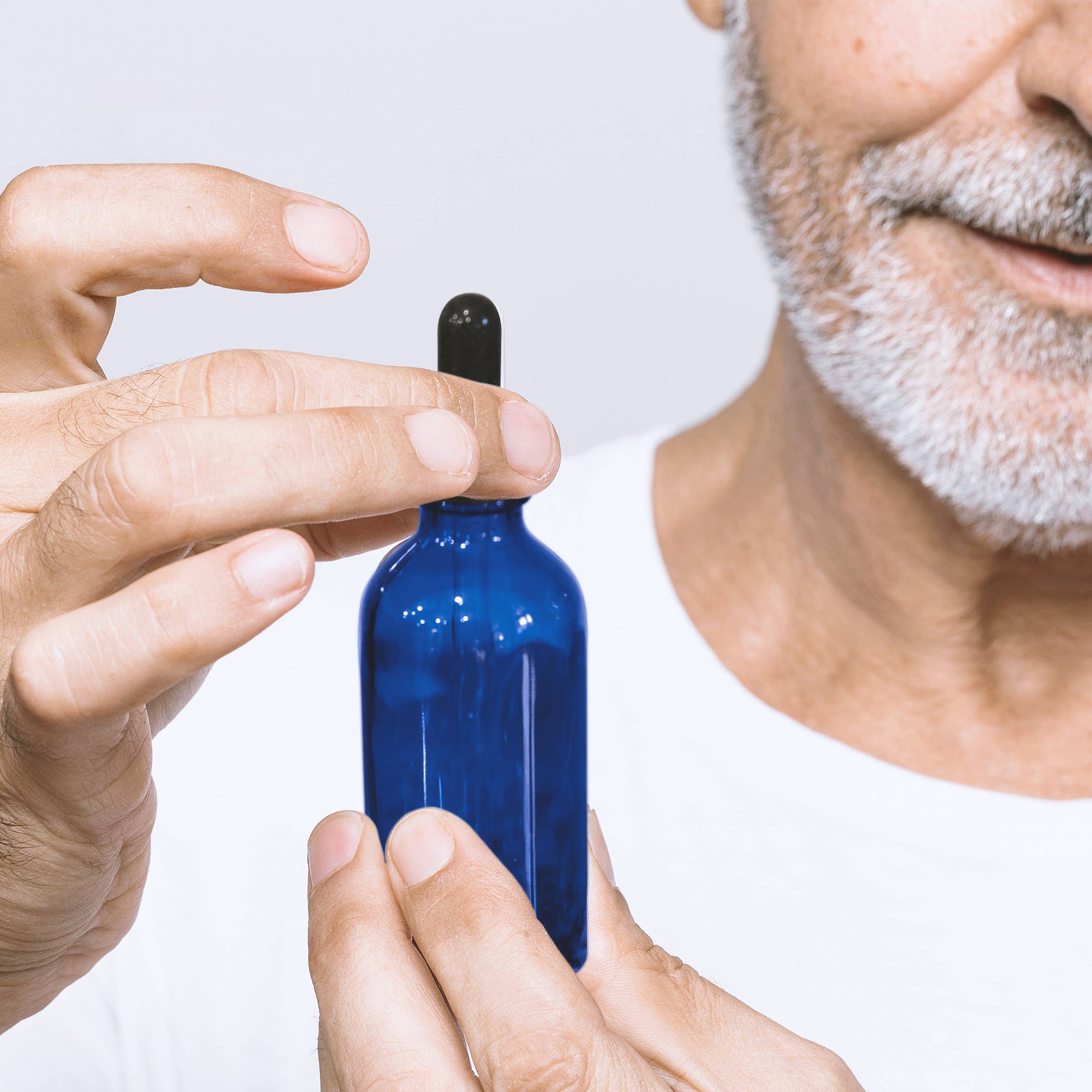 Nevlers - Wholesale Travel Container - Cobalt Blue Glass Dropper Bottles - 2 oz. (Pack of 24)5