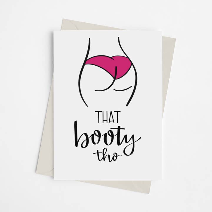 Tha Booty Tho - Carte de voeux pour la vente par Black Cat Bazaar