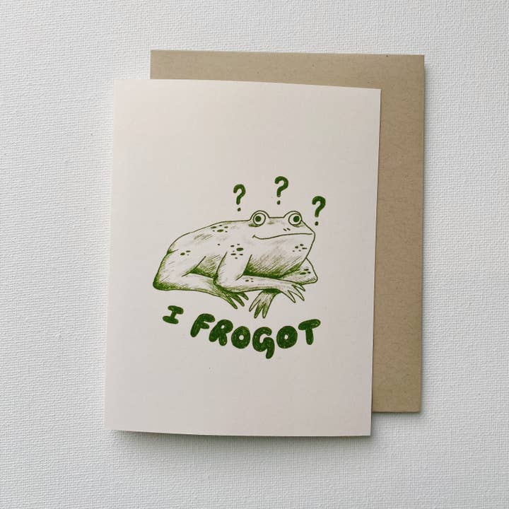 Allison Mckeen Art - Wholesale Birthday Card - card - I frogot