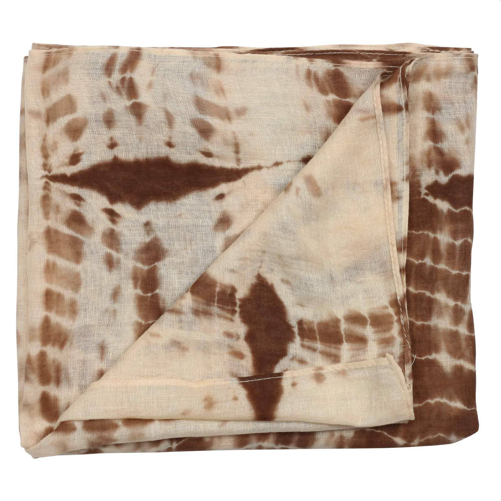 Tribal Trade GmbH - Vendita all'ingrosso Sciarpa - Unisex - Sciarpa Bamboo marrone tie dye 40x140 cm Fazzoletto da collo3