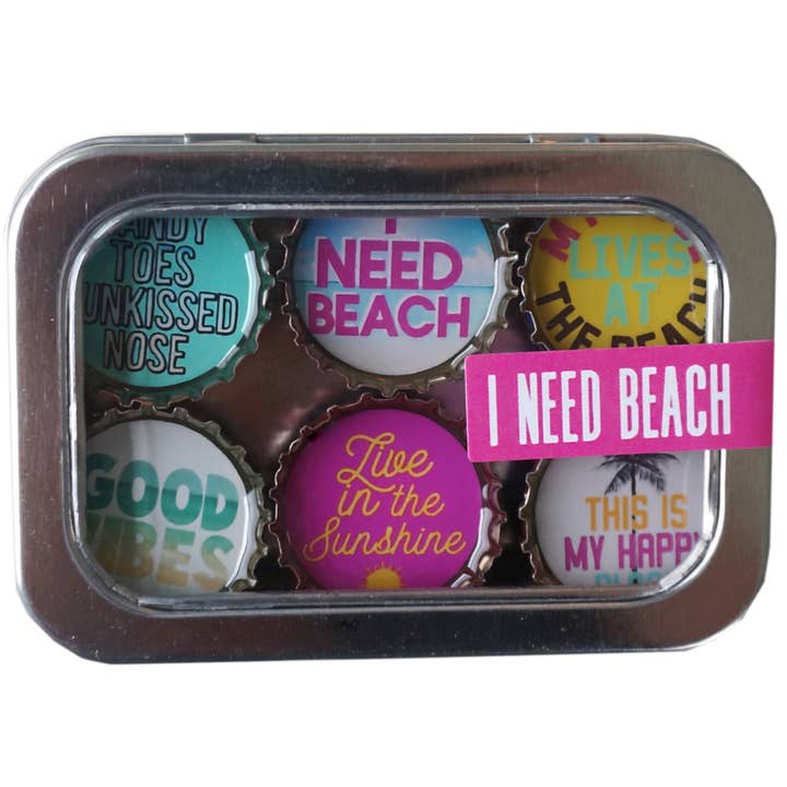 I Need Beach Magnets - Spring decor, Handmade & Eco-friendly for wholesale by Kate's Magnets