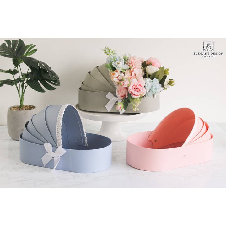Elegant Design Supply - Wholesale Gift Box - Cradle Bassinet Flower Gift Box