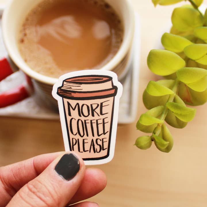 Más pegatina café por favor para venta al por mayor de Anna B. Shop