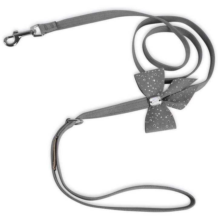 Susan Lanci Designs - Wholesale Pet leash – Dog - Silver Stardust Tail Bow Leash